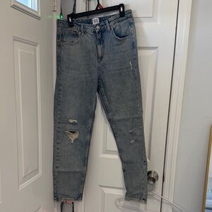 BDG Light Blue Distressed Mom Jeans